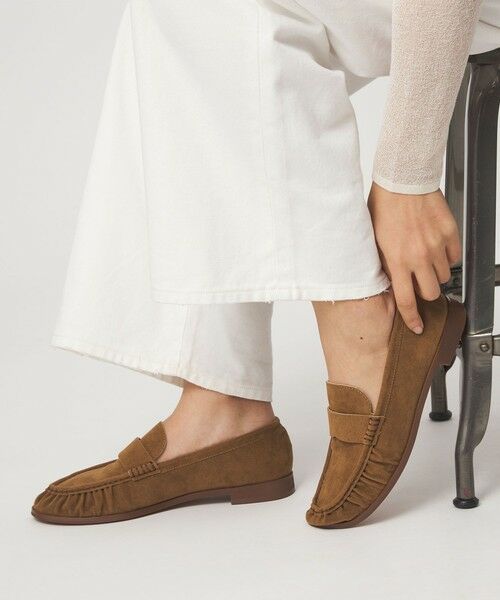 green label relaxing / グリーンレーベル リラクシング フラットシューズ | ギャザー ローファー | 詳細5