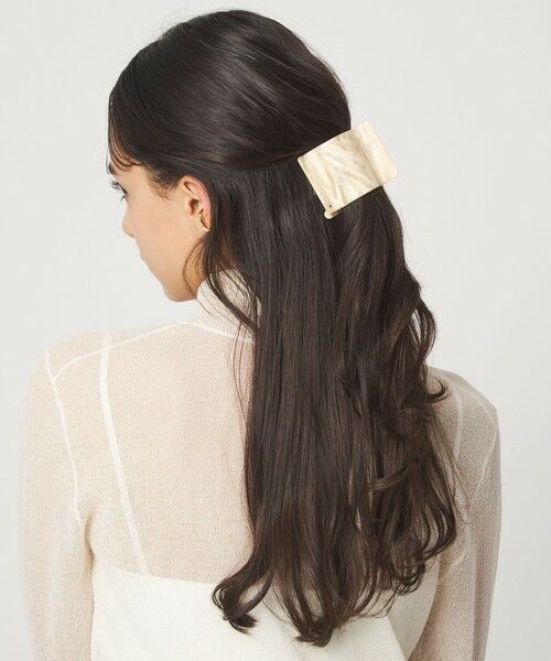 green label relaxing / グリーンレーベル リラクシング ヘアピン | 【WEB限定】スクエアマーブル ヘアクリップ | 詳細3