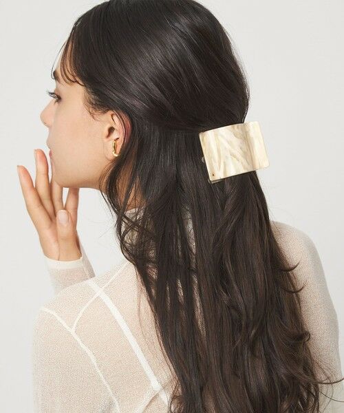green label relaxing / グリーンレーベル リラクシング ヘアピン | 【WEB限定】スクエアマーブル ヘアクリップ | 詳細1