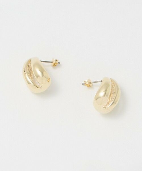 green label relaxing / グリーンレーベル リラクシング ピアス・イヤリング | 3ライン ハーフボール ピアス（GOLD）