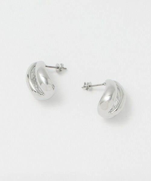 green label relaxing / グリーンレーベル リラクシング ピアス・イヤリング | 3ライン ハーフボール ピアス（SILVER）