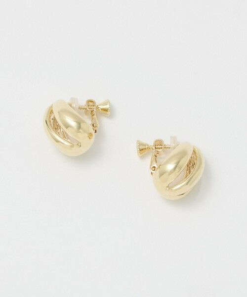 green label relaxing / グリーンレーベル リラクシング ピアス・イヤリング | 3ライン ハーフボール イヤリング（GOLD）