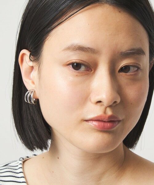 green label relaxing / グリーンレーベル リラクシング ピアス・イヤリング | ラインミックス フープイヤリング | 詳細7