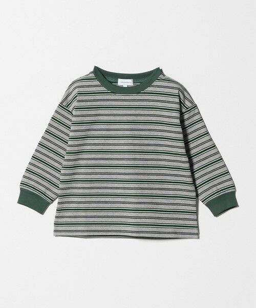 green label relaxing / グリーンレーベル リラクシング カットソー | マルチボーダー Tシャツ / キッズ 100cm-160cm(MD.GRAY)
