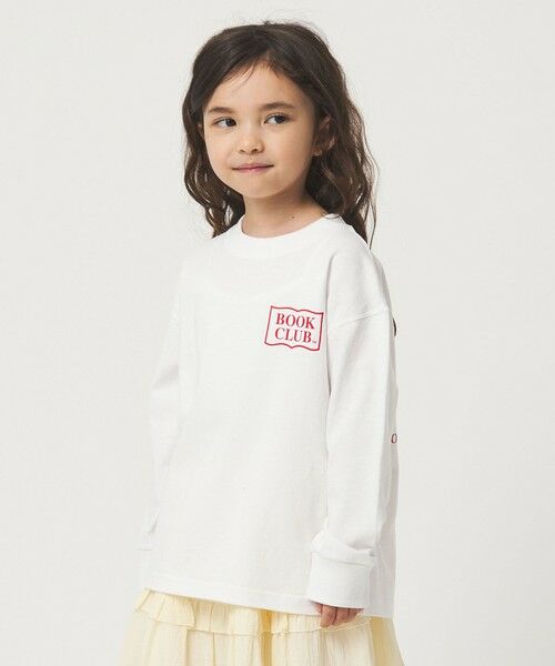 green label relaxing / グリーンレーベル リラクシング カットソー | 【別注】＜BOOK CLUB＞ロゴ ロングスリーブTシャツ / キッズ  110cm-130cm | 詳細1