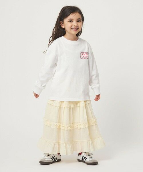 green label relaxing / グリーンレーベル リラクシング カットソー | 【別注】＜BOOK CLUB＞ロゴ ロングスリーブTシャツ / キッズ  110cm-130cm | 詳細2