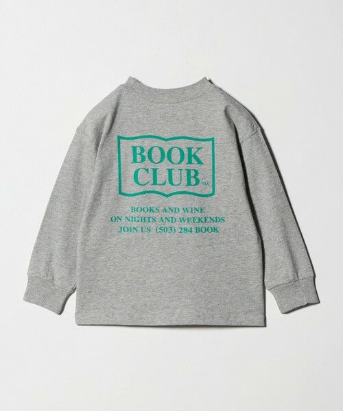 green label relaxing / グリーンレーベル リラクシング カットソー | 【別注】＜BOOK CLUB＞ロゴ ロングスリーブTシャツ / キッズ  110cm-130cm（LT.GRAY）