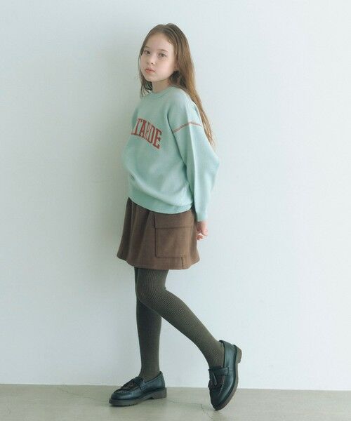 green label relaxing / グリーンレーベル リラクシング ニット・セーター | ロゴジャガード ニットプルオーバー / キッズ  100cm-160cm | 詳細12
