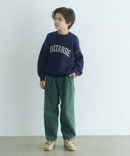 green label relaxing / グリーンレーベル リラクシング ニット・セーター | ロゴジャガード ニットプルオーバー / キッズ  100cm-160cm | 詳細20