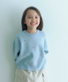 green label relaxing / グリーンレーベル リラクシング ニット・セーター | ハートジャガード プルオーバー / キッズ  100cm-160cm