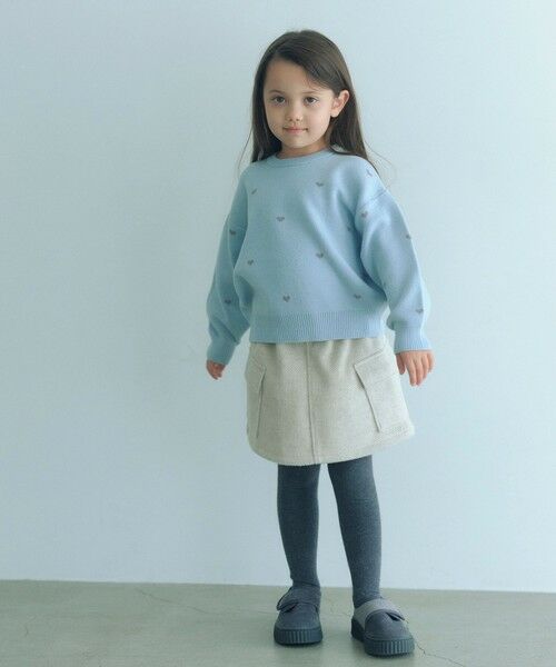 green label relaxing / グリーンレーベル リラクシング ニット・セーター | ハートジャガード プルオーバー / キッズ  100cm-160cm | 詳細1