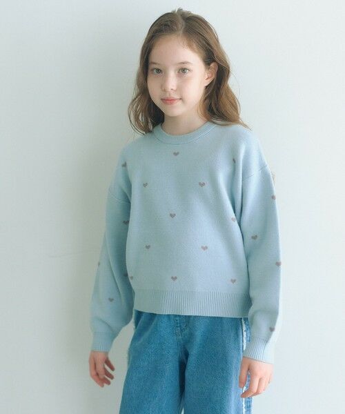 green label relaxing / グリーンレーベル リラクシング ニット・セーター | ハートジャガード プルオーバー / キッズ  100cm-160cm | 詳細2