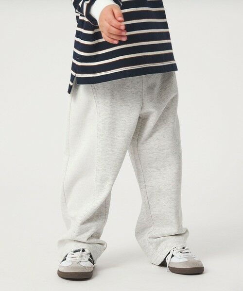 green label relaxing / グリーンレーベル リラクシング その他パンツ | 裏毛 切り替え ワイドパンツ / キッズ  100cm-160cm | 詳細2