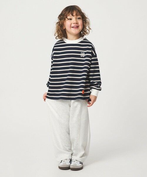 green label relaxing / グリーンレーベル リラクシング その他パンツ | 裏毛 切り替え ワイドパンツ / キッズ  100cm-160cm | 詳細3