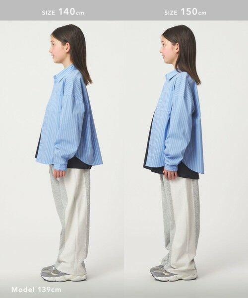 green label relaxing / グリーンレーベル リラクシング その他パンツ | 裏毛 切り替え ワイドパンツ / キッズ  100cm-160cm | 詳細16