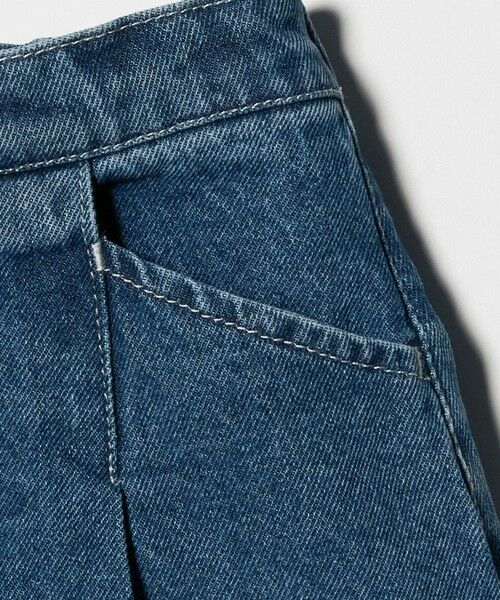 green label relaxing / グリーンレーベル リラクシング ショート・ハーフ・半端丈パンツ | デニム タックキュロット パンツ / キッズ 100cm-160cm | 詳細15