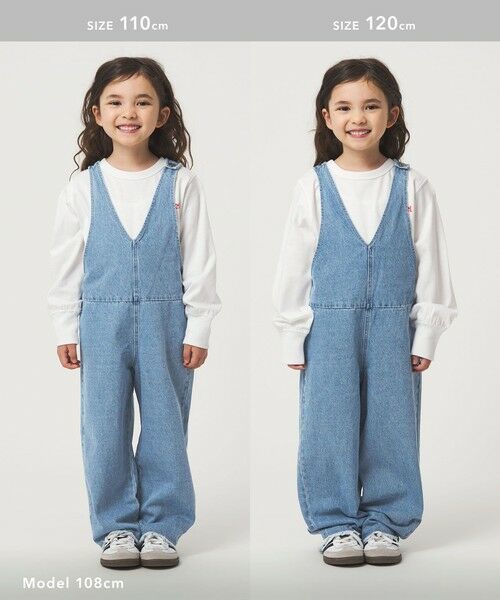 green label relaxing / グリーンレーベル リラクシング ロング・マキシ丈ワンピース | デニム サロペット / キッズ  100cm-160cm | 詳細3