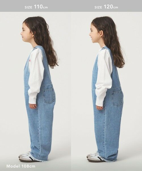 green label relaxing / グリーンレーベル リラクシング ロング・マキシ丈ワンピース | デニム サロペット / キッズ  100cm-160cm | 詳細4