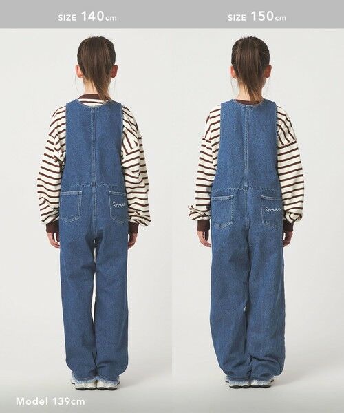 green label relaxing / グリーンレーベル リラクシング ロング・マキシ丈ワンピース | デニム サロペット / キッズ  100cm-160cm | 詳細15