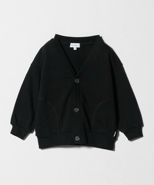 green label relaxing / グリーンレーベル リラクシング カーディガン・ボレロ | 裏毛 Vネック カーディガン / キッズ  100cm-160cm（BLACK）