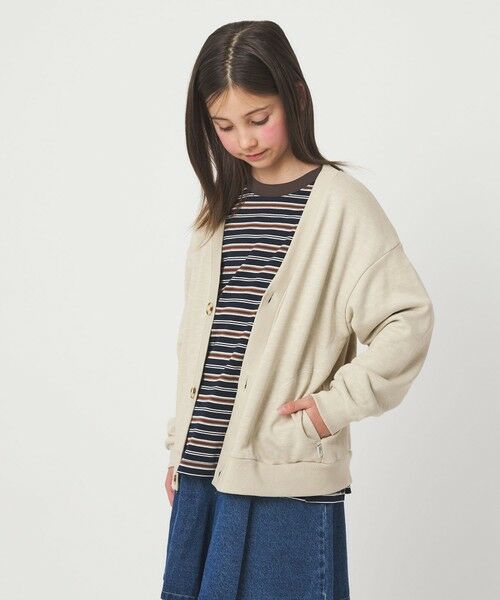 green label relaxing / グリーンレーベル リラクシング カーディガン・ボレロ | 裏毛 Vネック カーディガン / キッズ  100cm-160cm | 詳細10