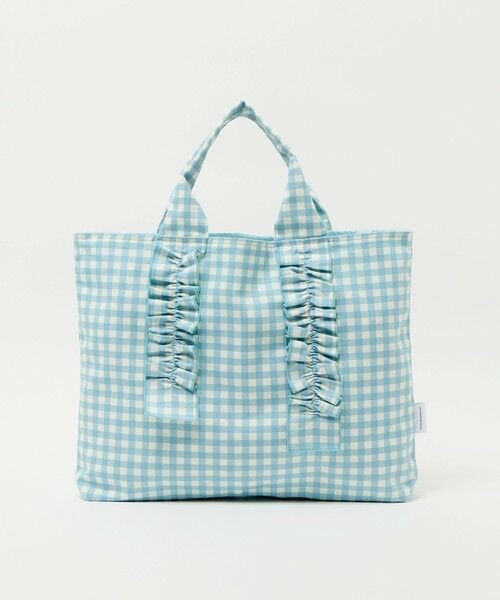 green label relaxing / グリーンレーベル リラクシング トートバッグ | レッスントート（ギンガム） / キッズ（LT.BLUE）