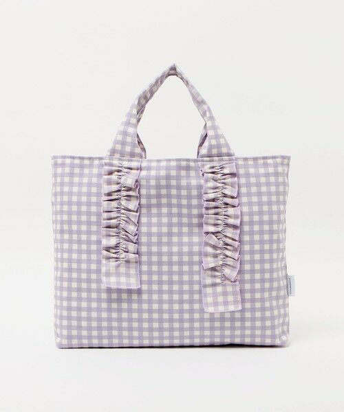 green label relaxing / グリーンレーベル リラクシング トートバッグ | レッスントート（ギンガム） / キッズ（LILAC）
