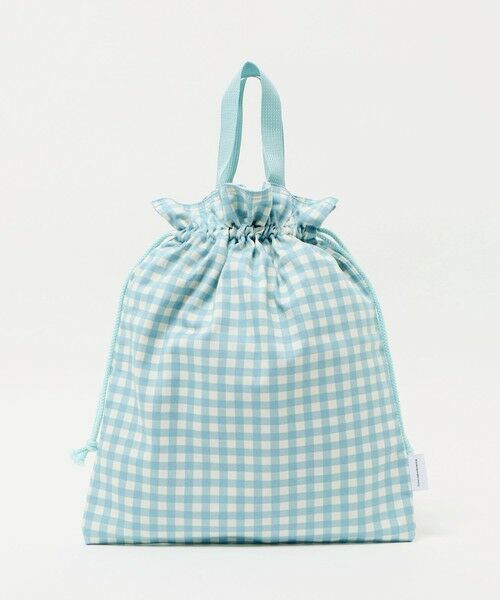 green label relaxing / グリーンレーベル リラクシング その他小物 | 巾着バッグ（大）（ギンガム） / キッズ（LT.BLUE）