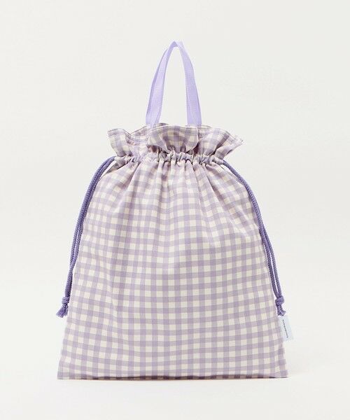 green label relaxing / グリーンレーベル リラクシング その他小物 | 巾着バッグ（大）（ギンガム） / キッズ（LILAC）