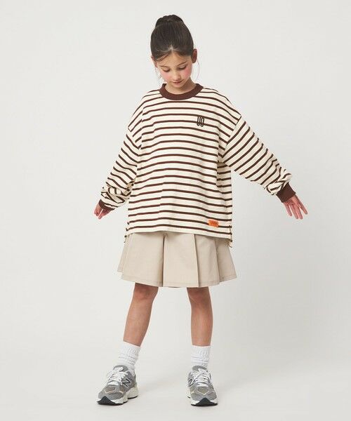 green label relaxing / グリーンレーベル リラクシング カットソー | 【別注】＜UNIVERSAL OVERALL＞ボーダー ロングスリーブ / キッズ  140cm-160cm | 詳細2