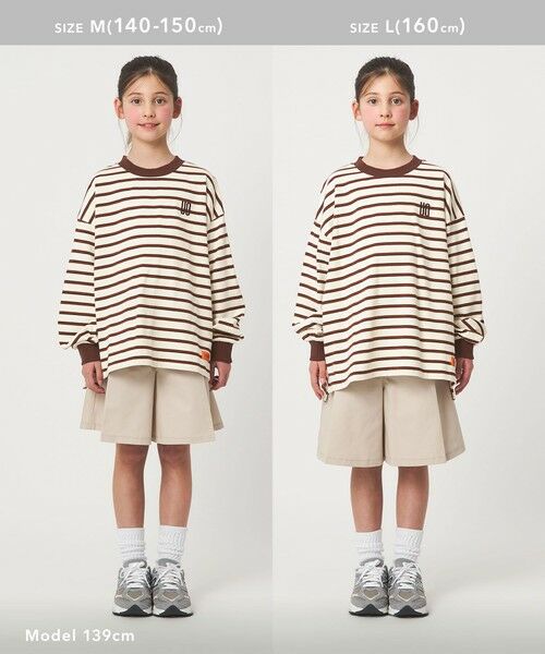 green label relaxing / グリーンレーベル リラクシング カットソー | 【別注】＜UNIVERSAL OVERALL＞ボーダー ロングスリーブ / キッズ  140cm-160cm | 詳細3
