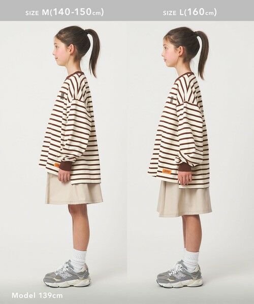 green label relaxing / グリーンレーベル リラクシング カットソー | 【別注】＜UNIVERSAL OVERALL＞ボーダー ロングスリーブ / キッズ  140cm-160cm | 詳細4
