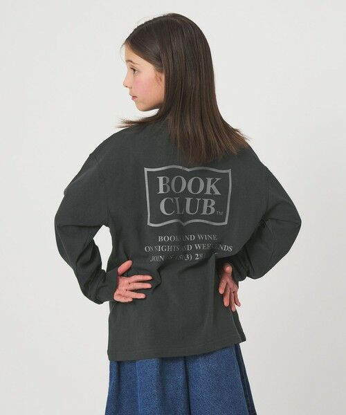 green label relaxing / グリーンレーベル リラクシング カットソー | 【別注】＜BOOK CLUB＞ロゴ ロングスリーブTシャツ / キッズ  140cm-150cm | 詳細14
