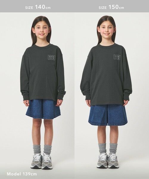 green label relaxing / グリーンレーベル リラクシング カットソー | 【別注】＜BOOK CLUB＞ロゴ ロングスリーブTシャツ / キッズ  140cm-150cm | 詳細16