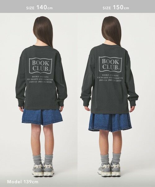 green label relaxing / グリーンレーベル リラクシング カットソー | 【別注】＜BOOK CLUB＞ロゴ ロングスリーブTシャツ / キッズ  140cm-150cm | 詳細18