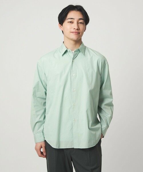 green label relaxing / グリーンレーベル リラクシング シャツ・ブラウス | コットン ブロード ガーメントダイ レギュラーカラー 長袖 シャツ | 詳細15