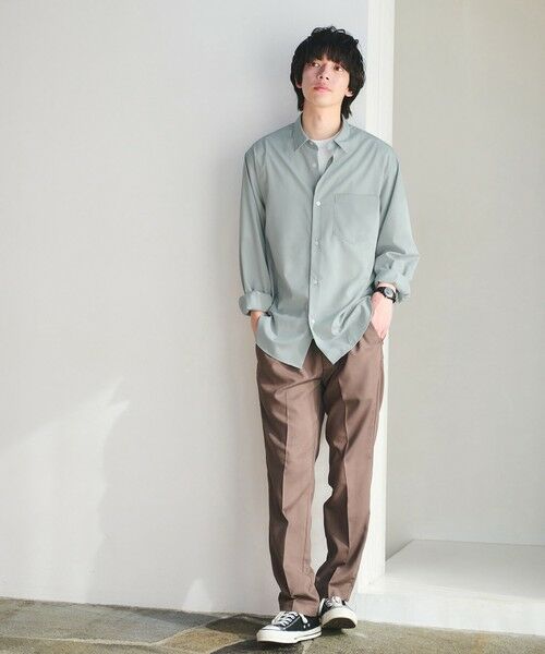 green label relaxing / グリーンレーベル リラクシング シャツ・ブラウス | ウォッシャブル トロ ジャストルーズ シャツ -ストレッチ- | 詳細23