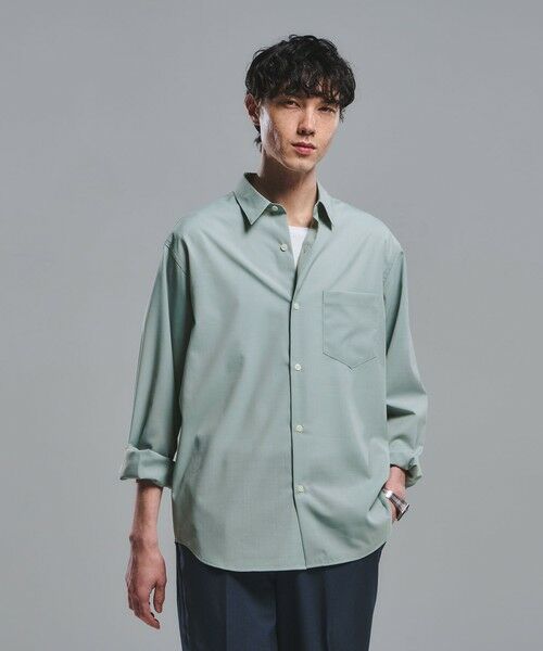 green label relaxing / グリーンレーベル リラクシング シャツ・ブラウス | ウォッシャブル トロ ジャストルーズ シャツ -ストレッチ- | 詳細24
