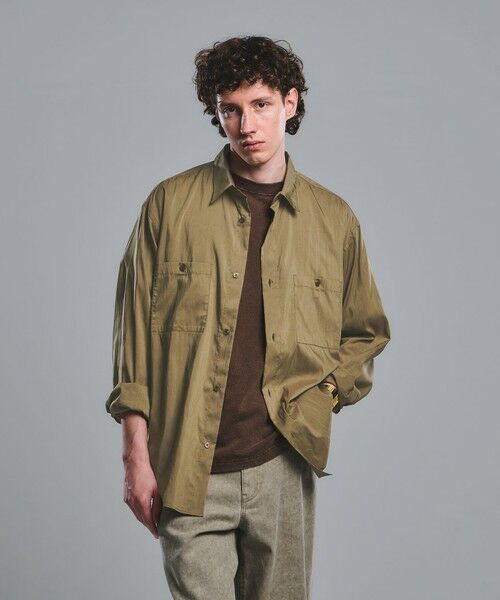 green label relaxing / グリーンレーベル リラクシング シャツ・ブラウス | レーヨンナイロン ワッシャー ダブルパッチポケット レギュラーカラー シャツ | 詳細12