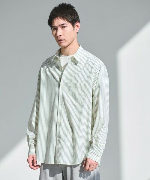 green label relaxing / グリーンレーベル リラクシング シャツ・ブラウス | ウォッシャブル トロ パターン ジャストルーズ シャツ -ストレッチ- | 詳細1