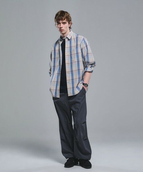 green label relaxing / グリーンレーベル リラクシング シャツ・ブラウス | ウォッシャブル トロ パターン ジャストルーズ シャツ -ストレッチ- | 詳細10