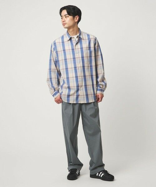 green label relaxing / グリーンレーベル リラクシング シャツ・ブラウス | ウォッシャブル トロ パターン ジャストルーズ シャツ -ストレッチ- | 詳細12