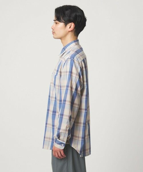 green label relaxing / グリーンレーベル リラクシング シャツ・ブラウス | ウォッシャブル トロ パターン ジャストルーズ シャツ -ストレッチ- | 詳細14