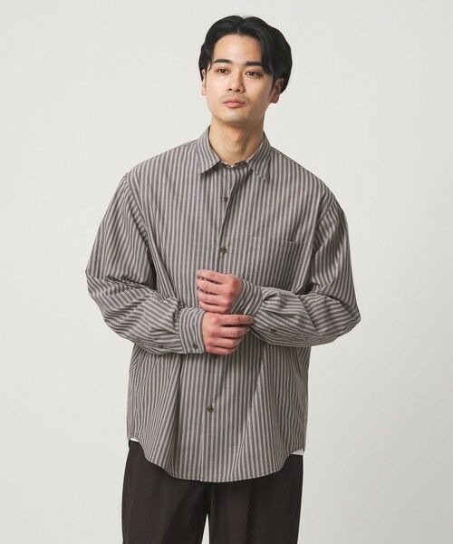 green label relaxing / グリーンレーベル リラクシング シャツ・ブラウス | ウォッシャブル トロ パターン ジャストルーズ シャツ -ストレッチ- | 詳細16