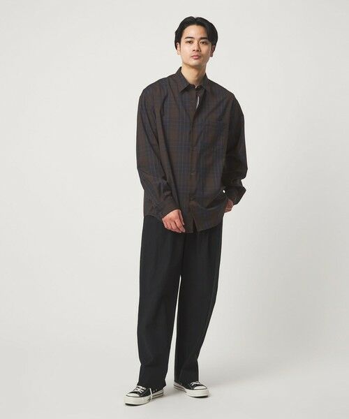 green label relaxing / グリーンレーベル リラクシング シャツ・ブラウス | ウォッシャブル トロ パターン ジャストルーズ シャツ -ストレッチ- | 詳細28