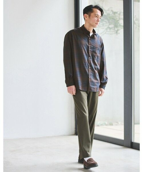 green label relaxing / グリーンレーベル リラクシング シャツ・ブラウス | ウォッシャブル トロ パターン ジャストルーズ シャツ -ストレッチ- | 詳細26