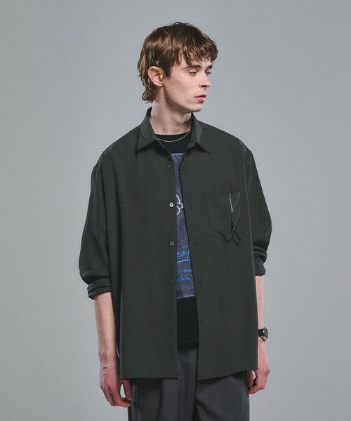 green label relaxing / グリーンレーベル リラクシング シャツ・ブラウス | ワッシャー ポプリン ボックス シャツ | 詳細1