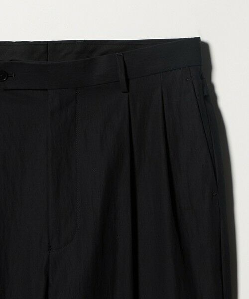 green label relaxing / グリーンレーベル リラクシング その他パンツ | FINE BASIC コットンナイロン ツイル 2プリーツ W4 ワイドスラックス | 詳細3