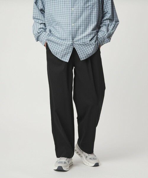 green label relaxing / グリーンレーベル リラクシング その他パンツ | リネンミックス W4 ワイド イージーパンツ -ストレッチ- | 詳細3