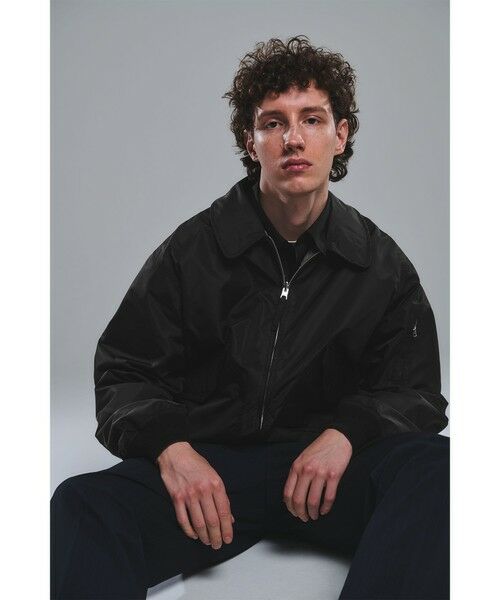 green label relaxing / グリーンレーベル リラクシング ミリタリージャケット・コート | 【別注】＜ALPHA INDUSTRIES＞リバーシブル CWU フライトジャケット ブルゾン（BLACK）